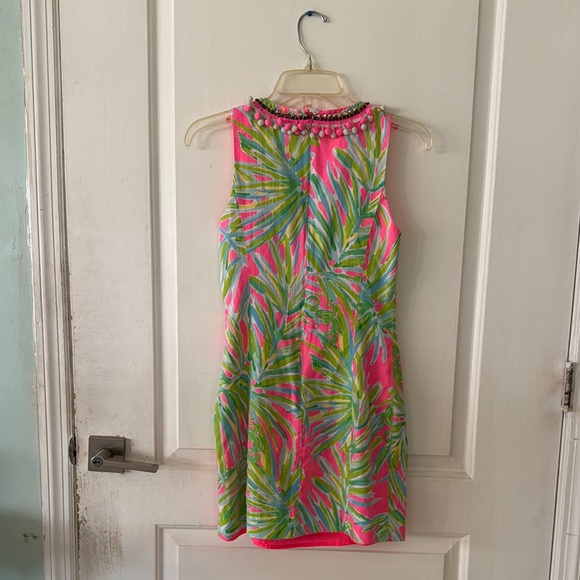 Lily Pulitzer Vibrant Pink and Green Sleeveless Dress - Picture 4 of 5